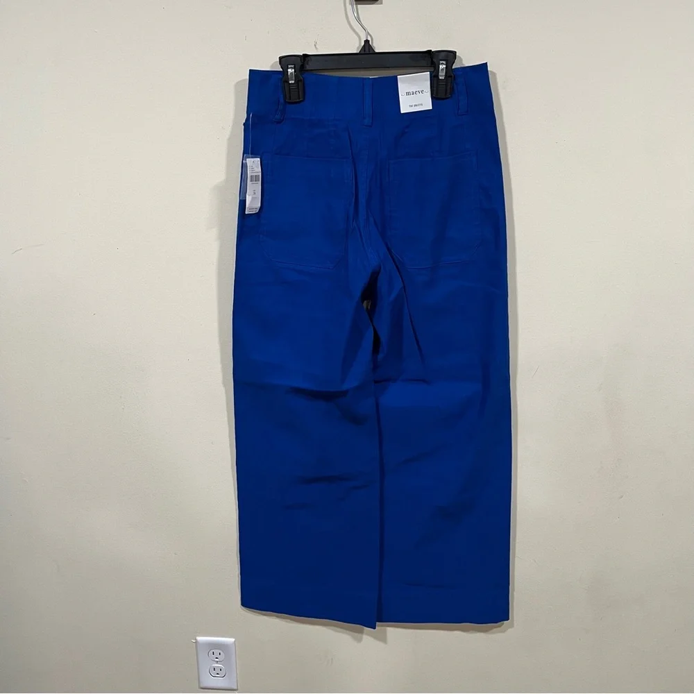 NWT Maeve blue night size 26 cropped ankle pants Anthropologie wide women - Picture 5 of 9